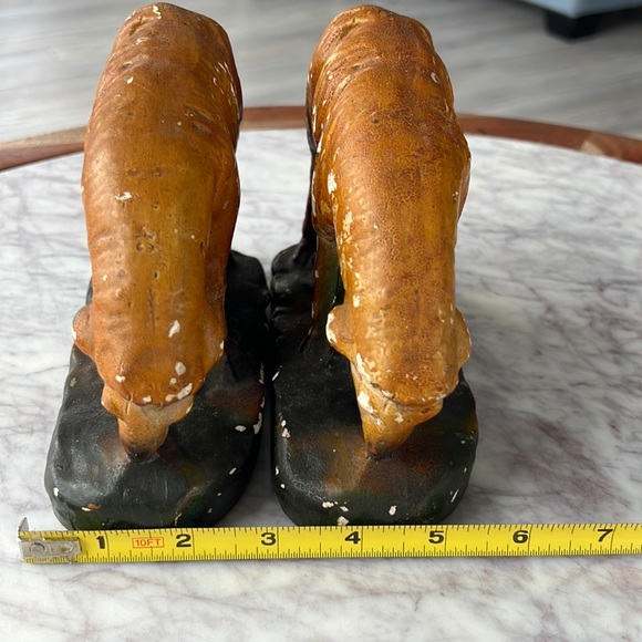 Vintage chalkware sheep bookends - Picture 14 of 14